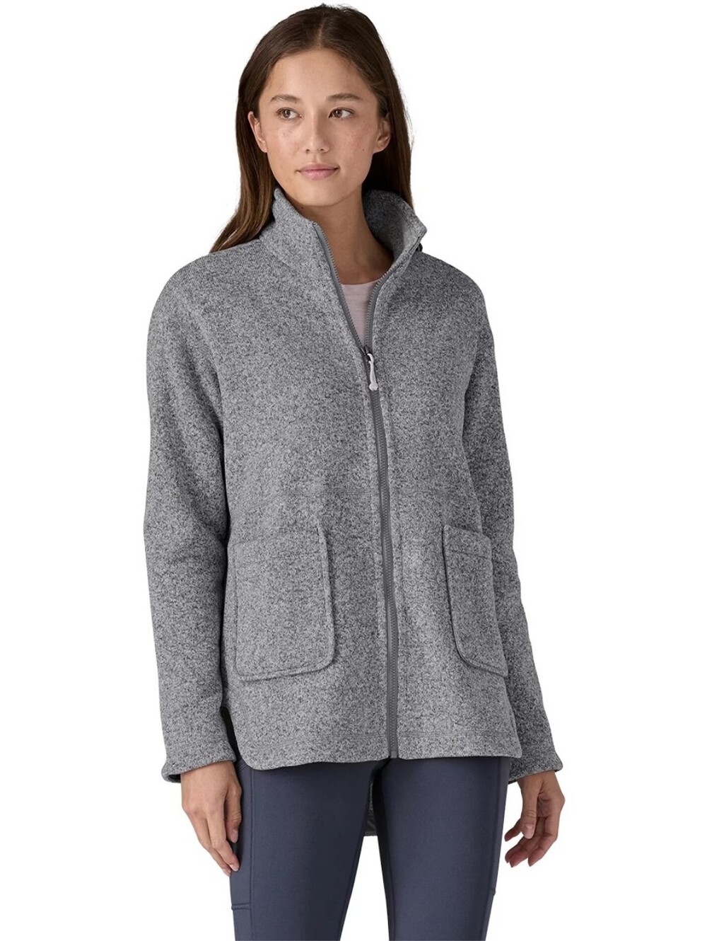 Patagonia Women's Better Sweater Oversized Fleece Coat in Birch White Size Small